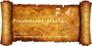 Poszbuschel Attila névjegykártya